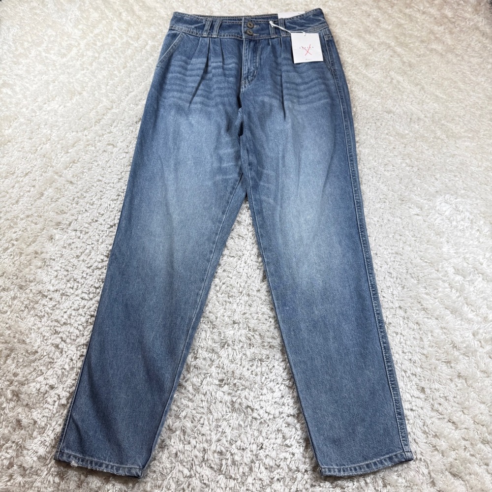 Kancan Womens Jeans Size 3/25 High Rise Double Button Light Wash Estilo Casual